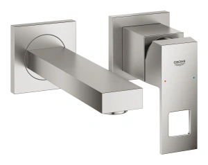 Внешняя часть смесителя для раковины GROHE Eurocube на 2 отверстия, S-Size, суперсталь (19895DC0)