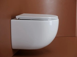 Подвесной унитаз Ceramicanova Пик (Up) безободковый, смв Торнадо, белый (CN4007)