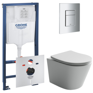 Комплект инсталляции GROHE Rapid SL 4 в 1 с унитазом Балеарика CN6000MW и звукоизоляционным комплектом (NW0810)