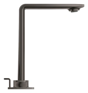 Смеситель для раковины GROHE Allure на 3 отверстия, с донным клапаном, M-Size, темный графит глянец (20188A01)