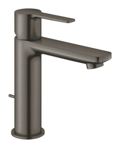 Смеситель для раковины GROHE Lineare с донным клапаном, S-Size, темный графит матовый (32114AL1)
