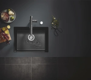 Мойка GROHE K700U с одной чашей, 610 x 460 мм, черный гранит (31655AP0)