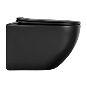 Унитаз Aquatek ЕВРОПА подвесной с сиденьем с микролифтом, черный матовый (AQ1901-MB)