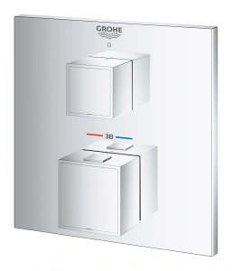 Внешняя часть термостата для душа GROHE Grohtherm Cube на 1 потребителя, хром (24153000)