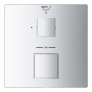 Внешняя часть термостата для душа GROHE Grohtherm Cube на 1 потребителя, хром (24153000)