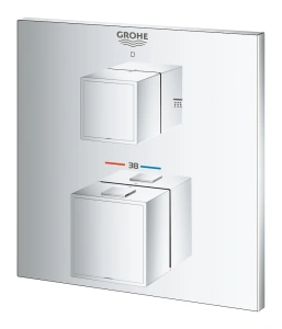 Внешняя часть термостата для душа GROHE Grohtherm Cube на 2 потребителя, хром (24154000)