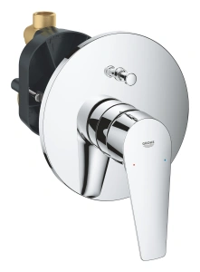 Смеситель для ванны GROHE BauEdge в комплекте с монтажной частью, хром (29079001)
