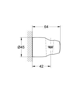Держатель настенный для ручного душа GROHE Movario, хром (28403000)