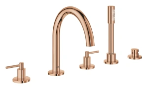 Смеситель для ванны GROHE Atrio двухвентильный, на 5 отверстий, на край ванны, теплый закат глянец (19922DA3)