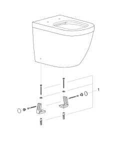 Унитаз напольный приставной GROHE Euro Ceramic, альпин-белый (3933900H)