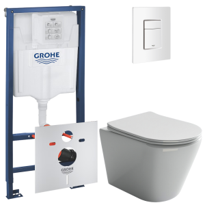 Комплект инсталляции GROHE Rapid SL 3 в 1 с унитазом Ореол CN1804 и звукоизоляционным комплектом (NW0836)
