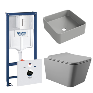 Комплект инсталляции GROHE Rapid SL 38772SH0 с унитазом Aqueduto MACIO MACT2130 и раковиной Aqueduto ESPIRAL ESP0330 (NW0576)