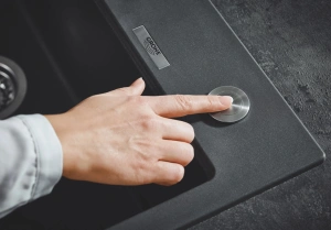 Сливной гарнитур для мойки GROHE с нажимным механизмом, матовая нержавеющая сталь (40986SD0)