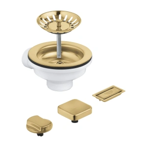 Сливной гарнитур GROHE для кухонной мойки с 1 чашей, холодный рассвет, матовый (40996GN0)