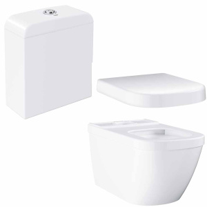Унитаз напольный GROHE Euro Ceramic с бачком и сиденьем с микролифтом, альпин-белый (NW0012-1)