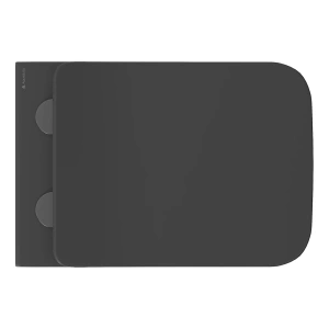 Унитаз подвесной Aqueduto ESTETA 520*370 безободковый, сиденье с микролифтом, черный матовый (EST0140)