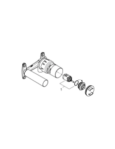 Встраиваемая часть однорычажного смесителя для раковины GROHE Eurodisc Joy на 2 отверстия (23429000)