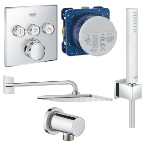 Готовый комплект для душа GROHE Grohtherm SmartControl скрытого монтажа, хром (NSB0173)