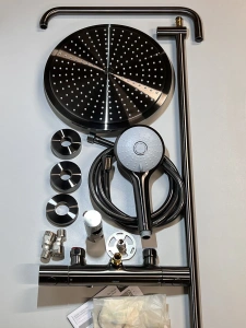 Душевая система GROHE Euphoria System 310 с термостатом для душа, темный графит матовый (26075AL0/UA), уцененный товар