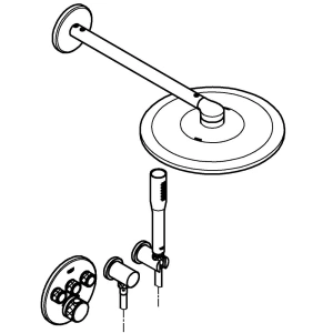 Душевая система GROHE Grohtherm SmartControl с термостатом для душа, хром (34705000)