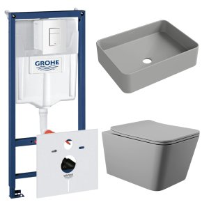 Комплект инсталляции GROHE Rapid SL 38772SH0 с унитазом Aqueduto MACIO MAC0130 и раковиной Aqueduto ESPIRAL ESP0430 (NW0484)