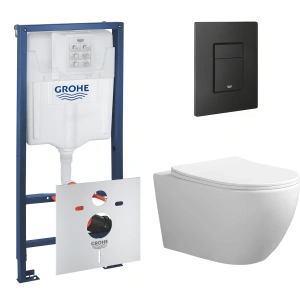 Комплект инсталляции GROHE Solido 3 в 1 с унитазом Aquatek СОФИЯ AQ1801T-00 и звукоизоляционным комплектом (NW0765)