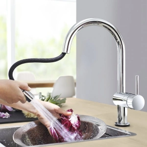 Смеситель для кухни GROHE Minta с вытяжным C-изливом, хром (32918000)