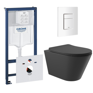 Комплект инсталляции GROHE Rapid SL 38772SH0 с унитазом Aqueduto CONE CONT2140 и сиденьем с микролифтом (NW0552)