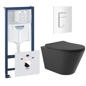 Комплект инсталляции GROHE Rapid SL 38772SH0 с унитазом Aqueduto CONE CONT2140 и сиденьем с микролифтом (NW0552)