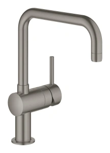 Смеситель для кухни GROHE Minta с поворотным U-изливом, темный графит матовый (32488AL0)