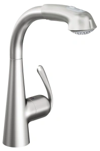 Смеситель для кухни GROHE Zedra с вытяжным душем 2jet, нержавеющая сталь (32553SD0)
