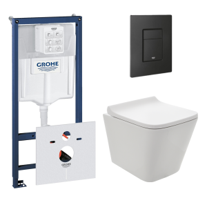 Комплект инсталляции GROHE 38811KF0 с унитазом AQUAme AQM2004 и сиденьем с микролифтом (NW0174)