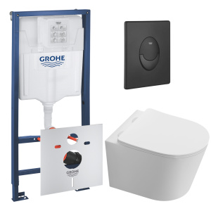 Комплект инсталляции GROHE Rapid SL 1000044 с унитазом Aquatek ТАУРУС AQ1580T-00 и сиденьем с микролифтом (NW0678)