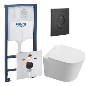 Комплект инсталляции GROHE Rapid SL 1000044 с унитазом Aquatek ТАУРУС AQ1580T-00 и сиденьем с микролифтом (NW0678)