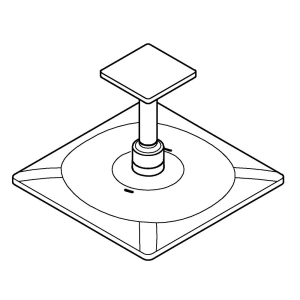 Верхний душ GROHE Rainshower SmartActive Cube 310, 2 режима, 142 мм, суперсталь (26481DC0)