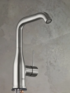 Смеситель для раковины GROHE Essence с донным клапаном, L-Size, суперсталь (32628DC1)