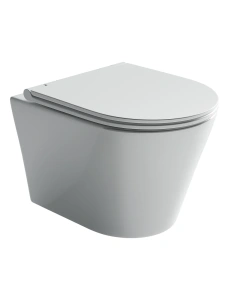 Подвесной унитаз Ceramicanova Форма безободковый, белый (CN3011)