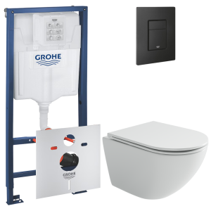 Комплект инсталляции GROHE Solido 3 в 1 с унитазом Альба CN11005T и звукоизоляционным комплектом (NW0823)