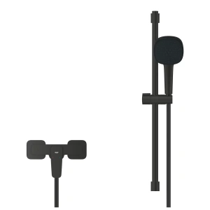 Смеситель для душа GROHE Cubeo с душевым гарнитуром, матовый черный (1018252430)