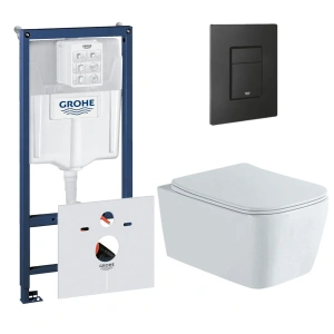 Комплект инсталляции GROHE 38811KF0 с унитазом Aquatek ЛИБРА New и сиденьем с микролифтом (NW0152)