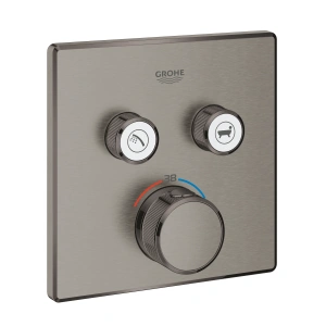 Внешняя часть термостата для ванны и душа GROHE Grohtherm SmartControl на 2 потребителя, темный графит матовый(29124AL0)