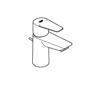 Смеситель для раковины GROHE Start Edge QuickFix с донным клапаном, S-Size, хром (24196001)