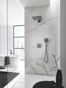 Верхний душ GROHE Rainshower 310 SmartActive Cube, 2 режима, 430 мм, темный графит матовый (26479AL0)