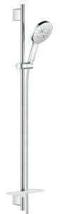 Душевой гарнитур GROHE RainShower SmartActive 130 с мыльницей, 3 режима струи, душевая штанга 900 мм, 9,5 л/мин, хром (26548000)