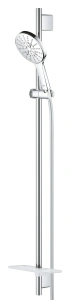 Душевой гарнитур GROHE RainShower SmartActive 130 с мыльницей, 3 режима струи, душевая штанга 900 мм, 9,5 л/мин, хром (26548000)