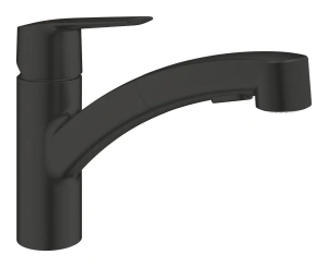 Смеситель для кухни GROHE Start c вытяжным изливом 2 режима, черный (303072431/UA), уцененный