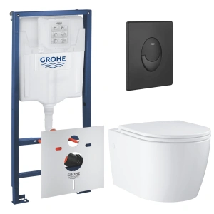 Комплект инсталляции GROHE Rapid SL 1000044 с унитазом GROHE Bau Ceramic и сиденьем с микролифтом (NW0688)