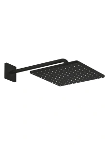 Верхний душ GROHE Rainshower Mono 310 Cube, 7,5 л/мин, 1 режим, 422 мм, фантомный черный (26564KF0)
