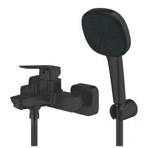 Душевая система GROHE Cubeo со смесителем для ванны, черный матовый (1018142430)