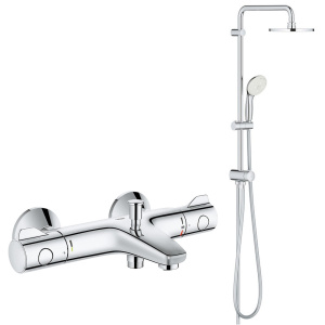 Душевая система GROHE New Tempesta 200 с термостатом для ванны, хром (NB0032-1)